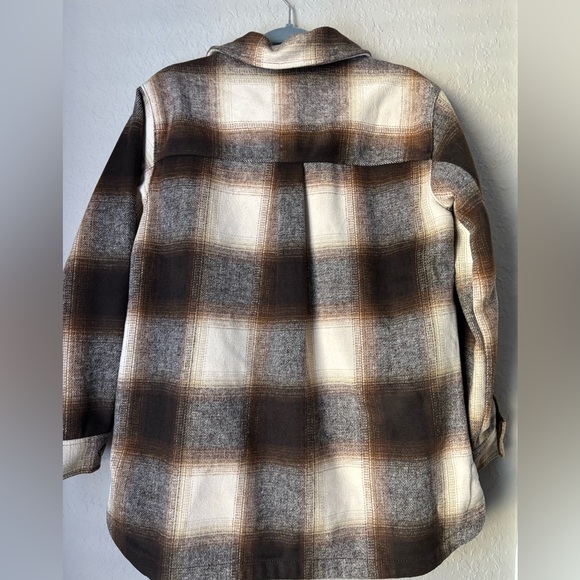 Old Navy Plaid Jacket in Brown and Tan Women’s Size S - Picture 5 of 8